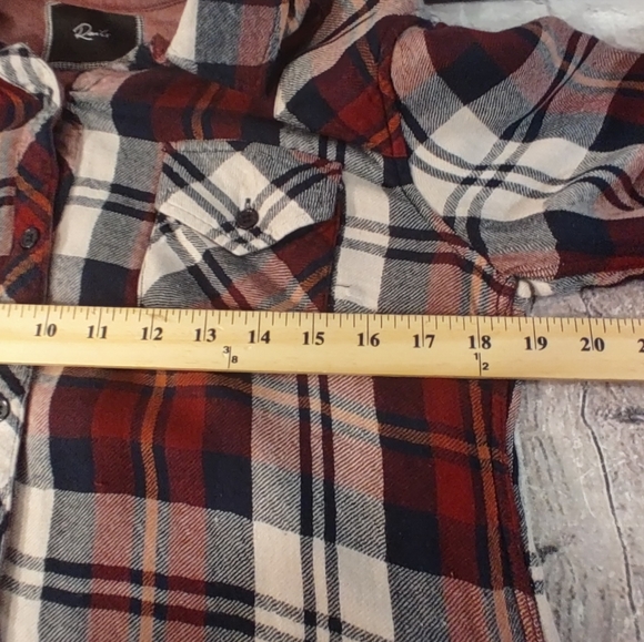 Rails Plaid Red Button Down Flannel Shirt M - Picture 5 of 14
